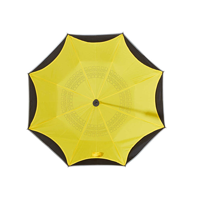 WECHSELHAFT, gelb (Regenschirm) in schwarz als Werbegeschenk (Abbildung 4)