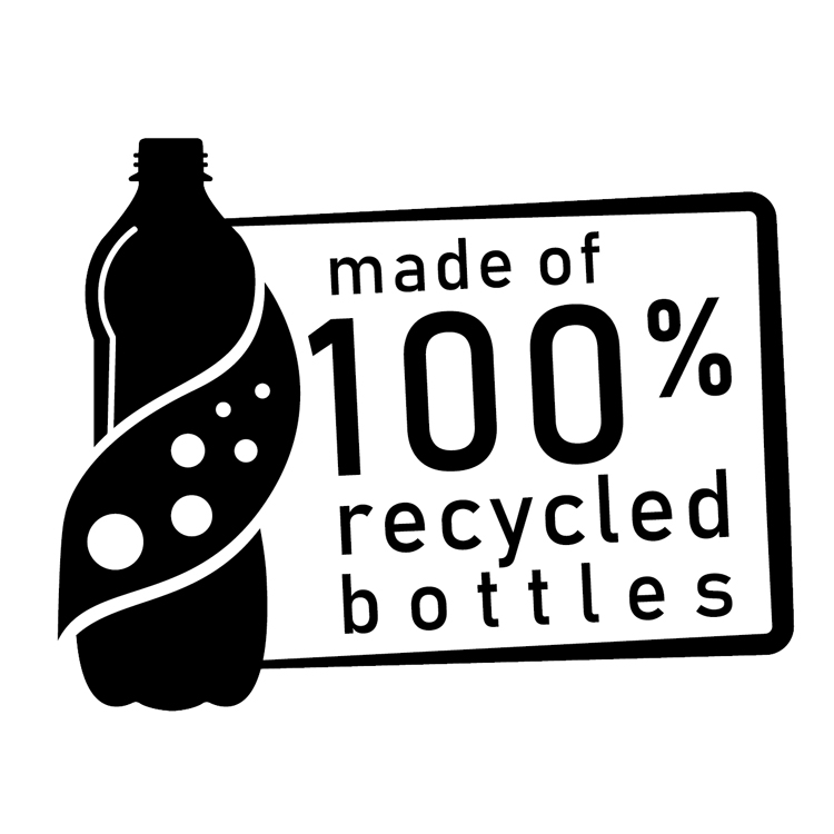 Wasserflasche 0,5 L aus recyceltem Kunststoff in Deckelfarben: schwarz, weiß, hellblau, dunkelblau, hellgrün, dunkelgrün, rot, orange, gelb als Werbegeschenk (Abbildung 3)